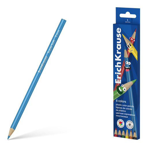 Picture of EK PENCIL COLOURS TRIANGULAR 6 PACK